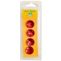 Заколки для штор "Decoration", цвет: бордовый, 4 шт артикул 12088b.